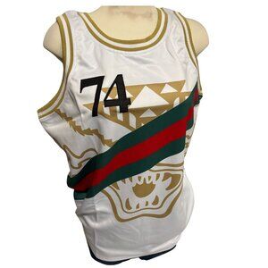 Men's Headgear Classics White Tisa Striped Embroidered Basketball Jersey